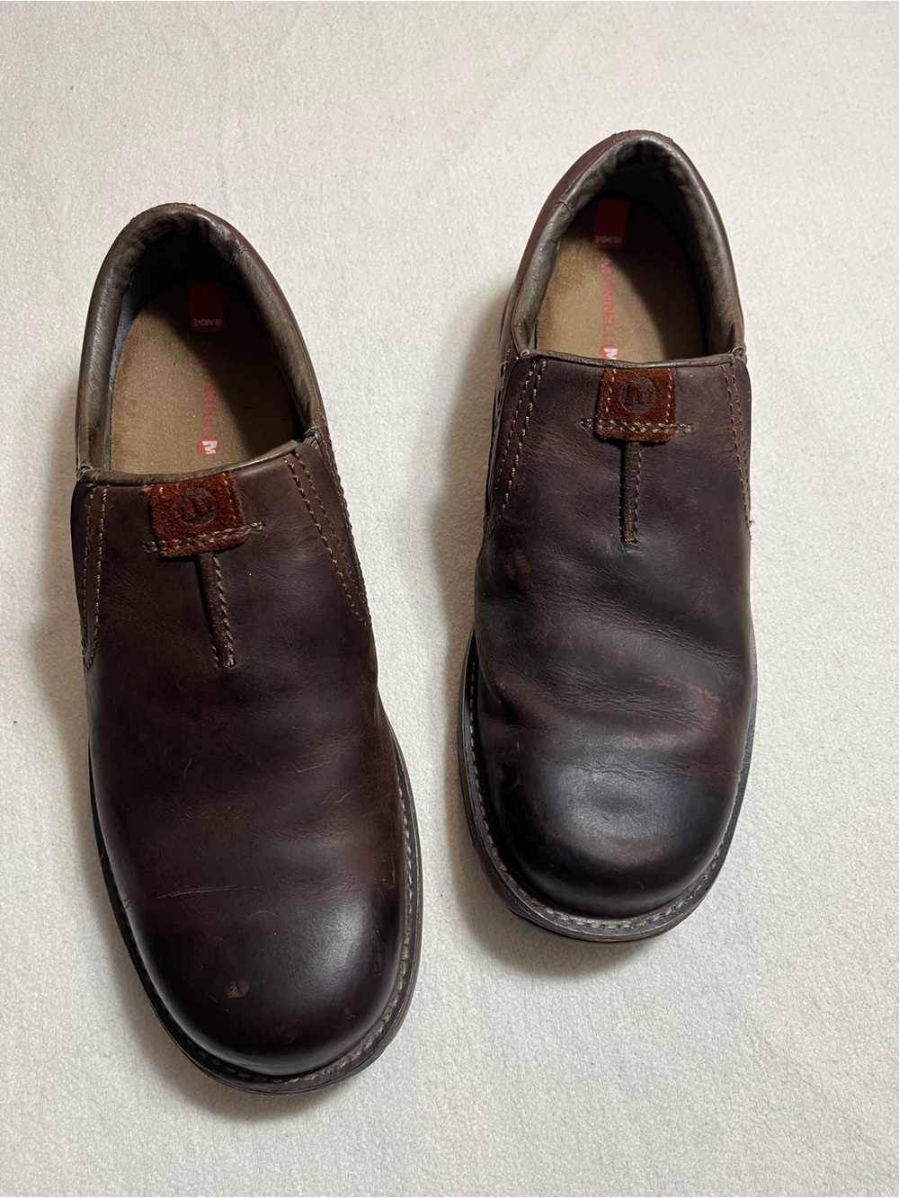 Merrell Men's Dark Brown Slip-On Leather Loafers